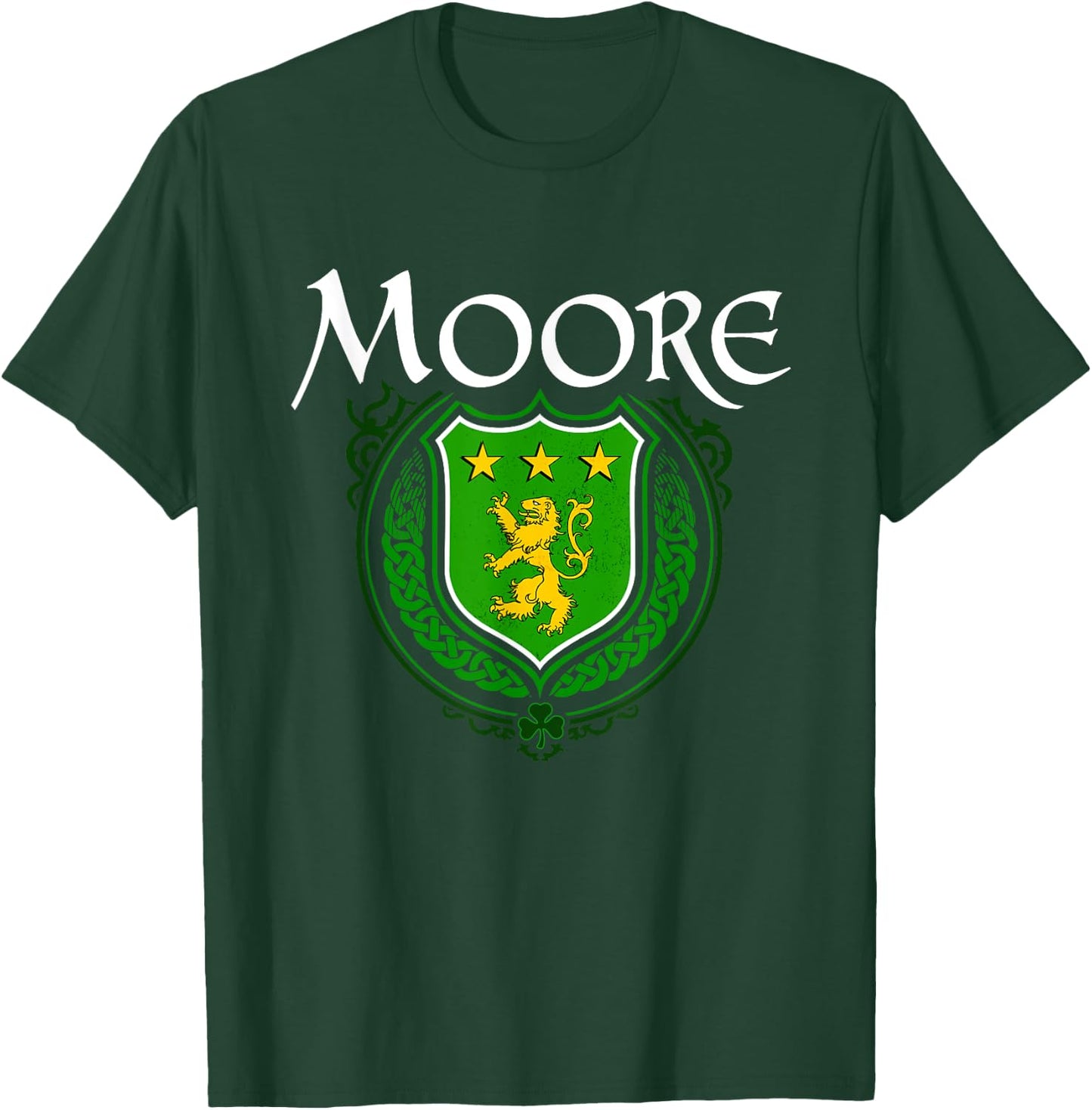 Moore Surname Irish Clan Tartan Badge Ireland T-Shirt - T-Shirt | Forest