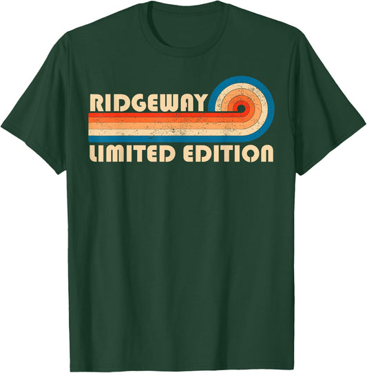 RIDGEWAY Surname Retro Vintage 80s 90s Birthday Reunion T-Shirt - T-Shirt | Forest