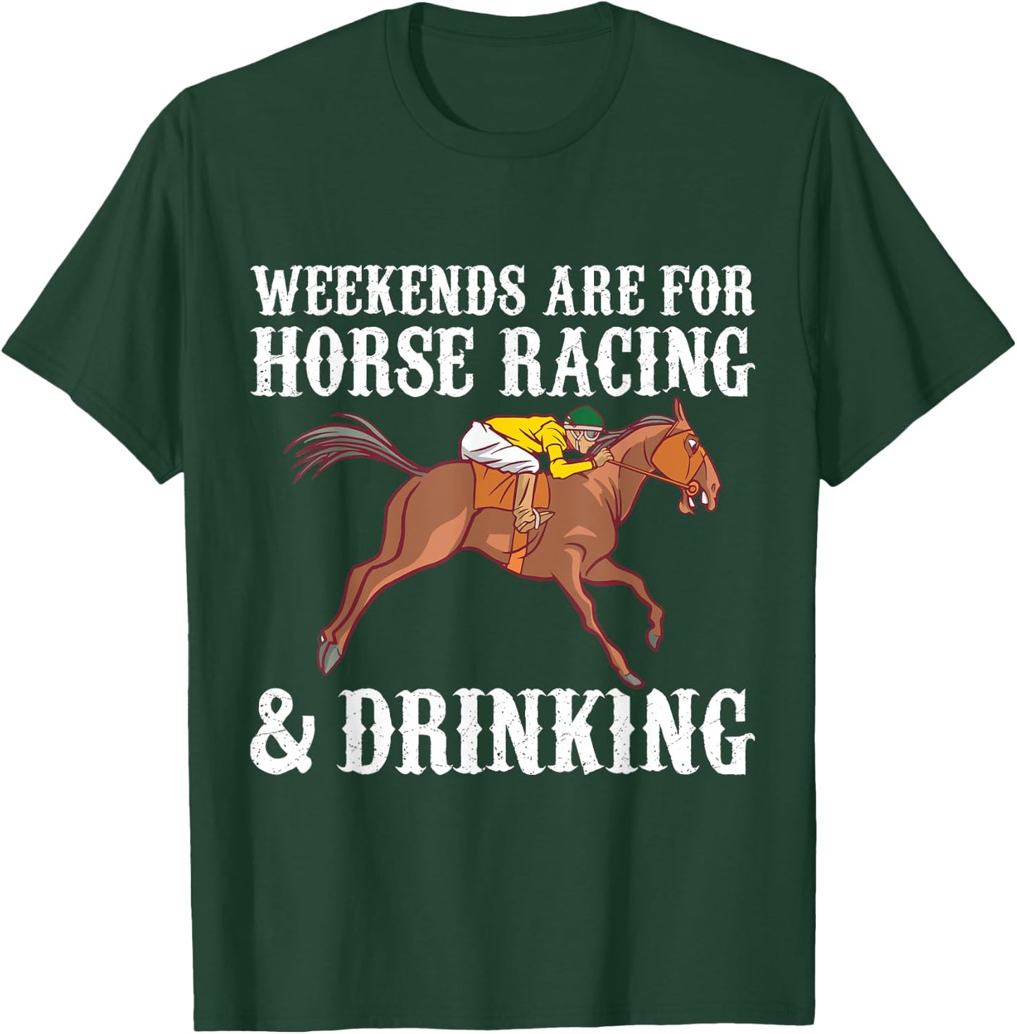 Funny horse racing jockey T-Shirt - T-Shirt | Forest
