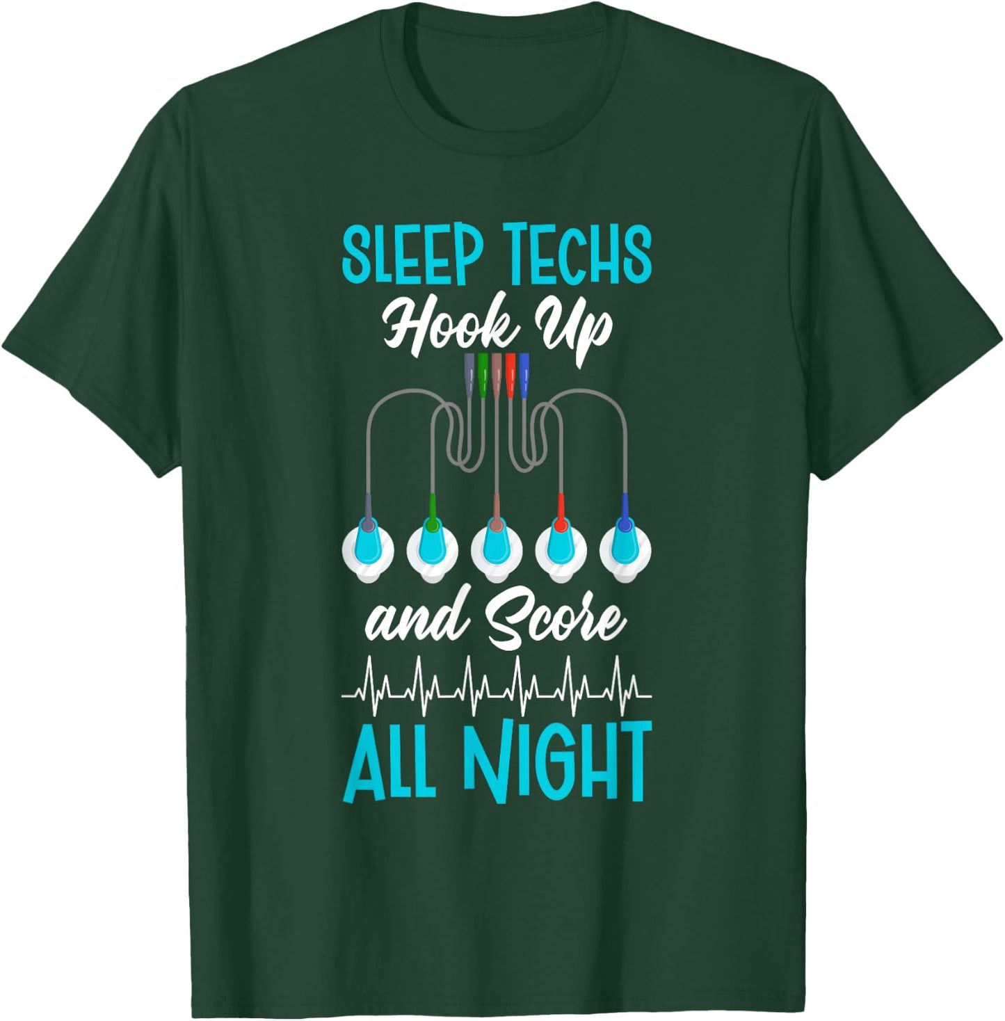 Sleep Tech Funny Sleep Technologist - -Adults, Black, Small, Short Sleeve, , Classic Fit, Modern, Fun, Casual, 1 Count T-Shirt - T-Shirt | Forest