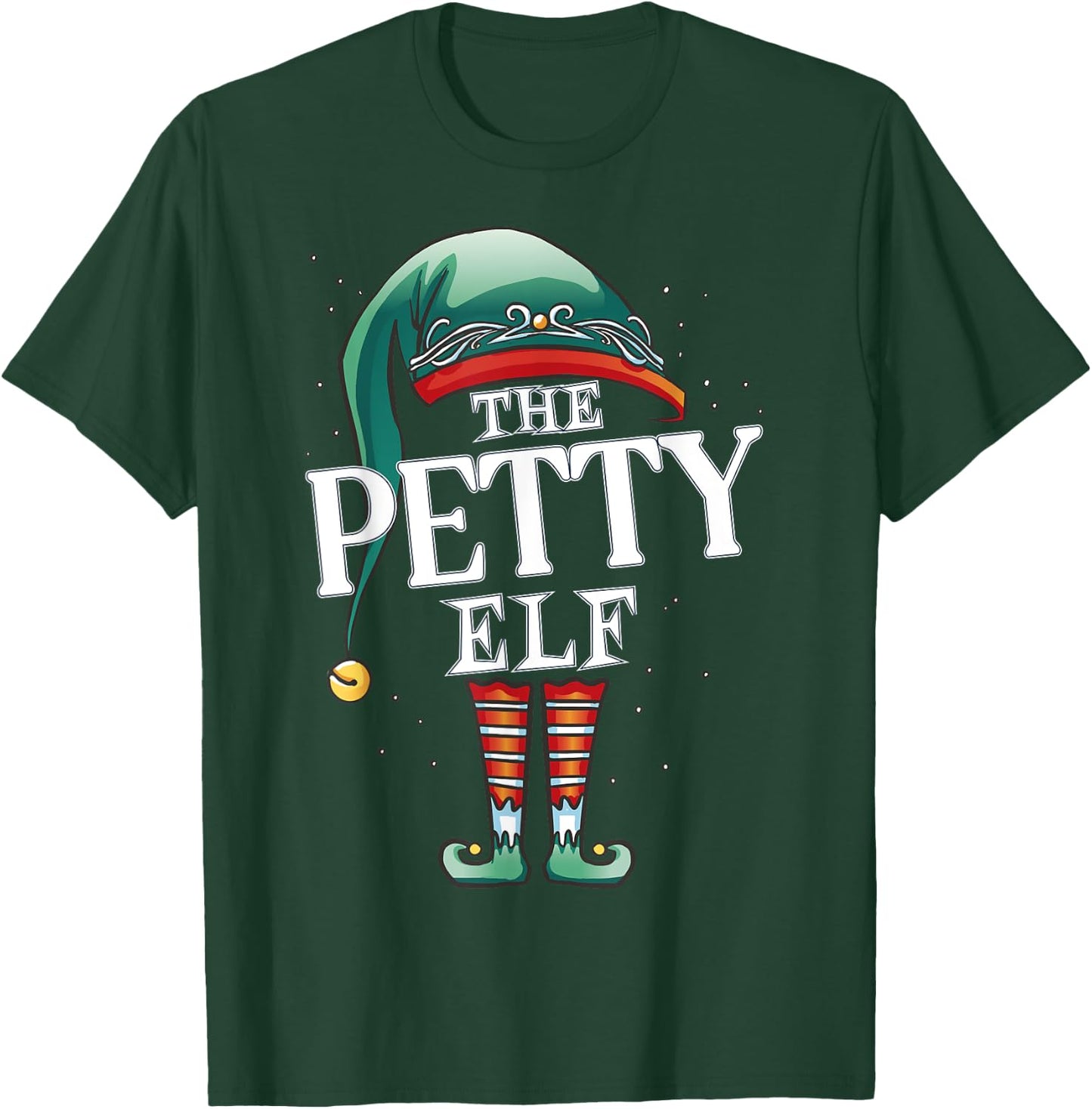 Petty Elf Christmas Group Xmas Pajama Party T-Shirt - T-Shirt | Forest