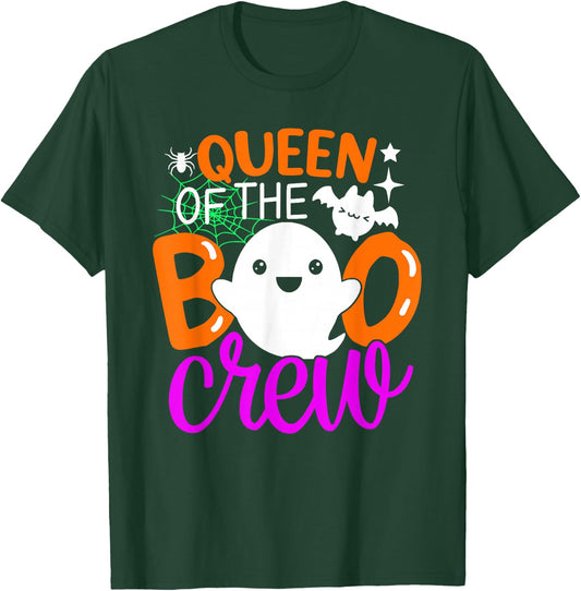 Queen Of The Boo Crew Funny Halloween Family Matching T-Shirt - T-Shirt | Forest