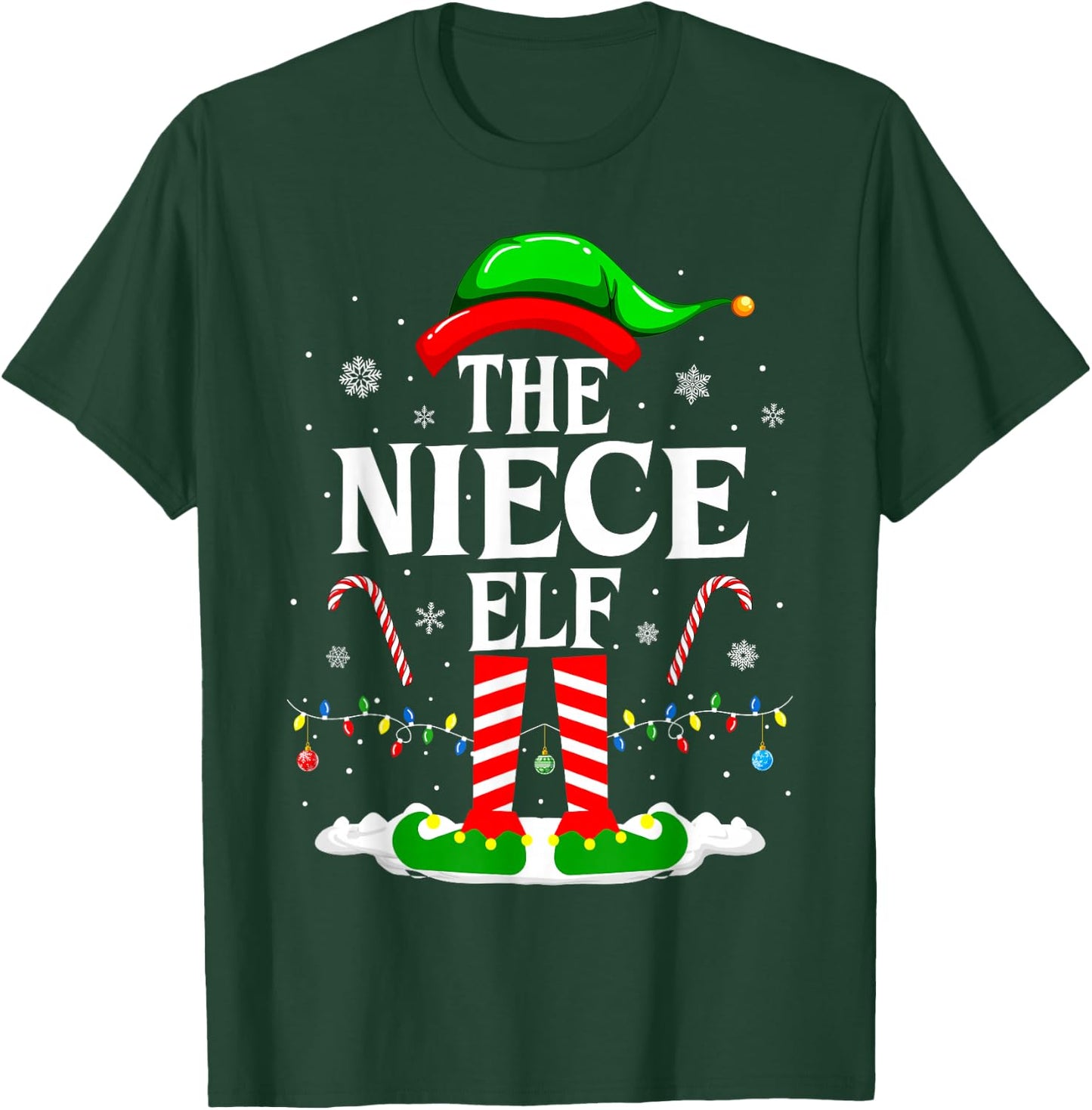 The Niece Elf Funny Xmas Elf Matching Family Christmas T-Shirt - T-Shirt | Forest