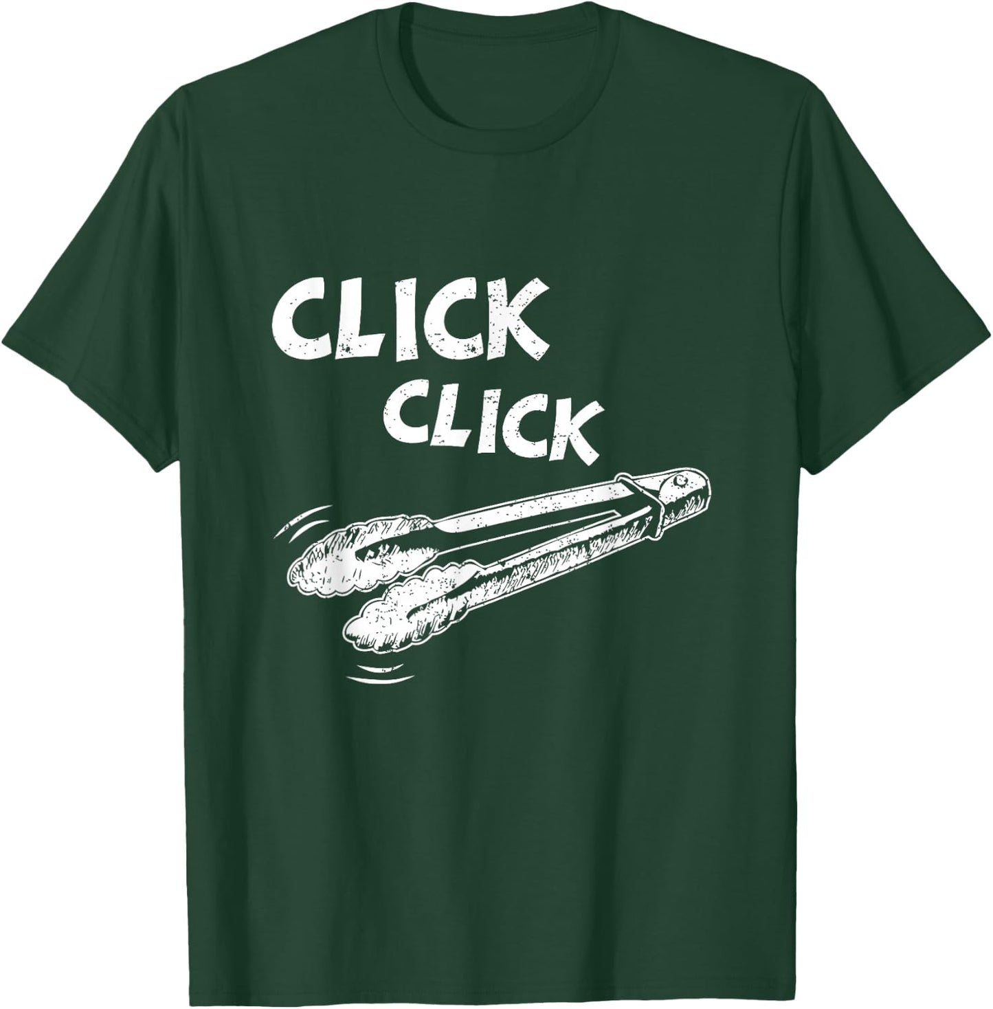 Click a Click Tongs Bbq Barbecue Barbecuing Hanging T-Shirt - T-Shirt | Forest