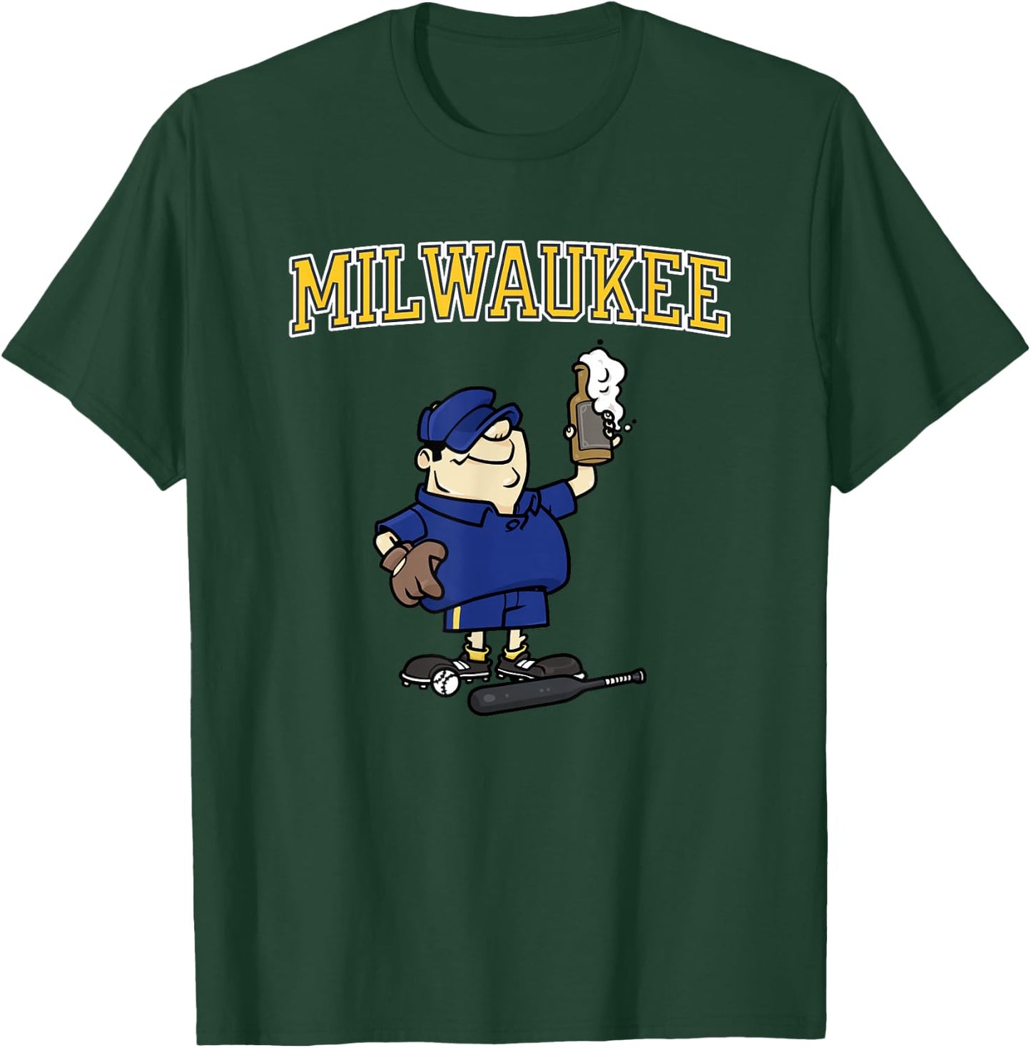 Milwaukee Baseball and Beer T-Shirt - T-Shirt | Forest