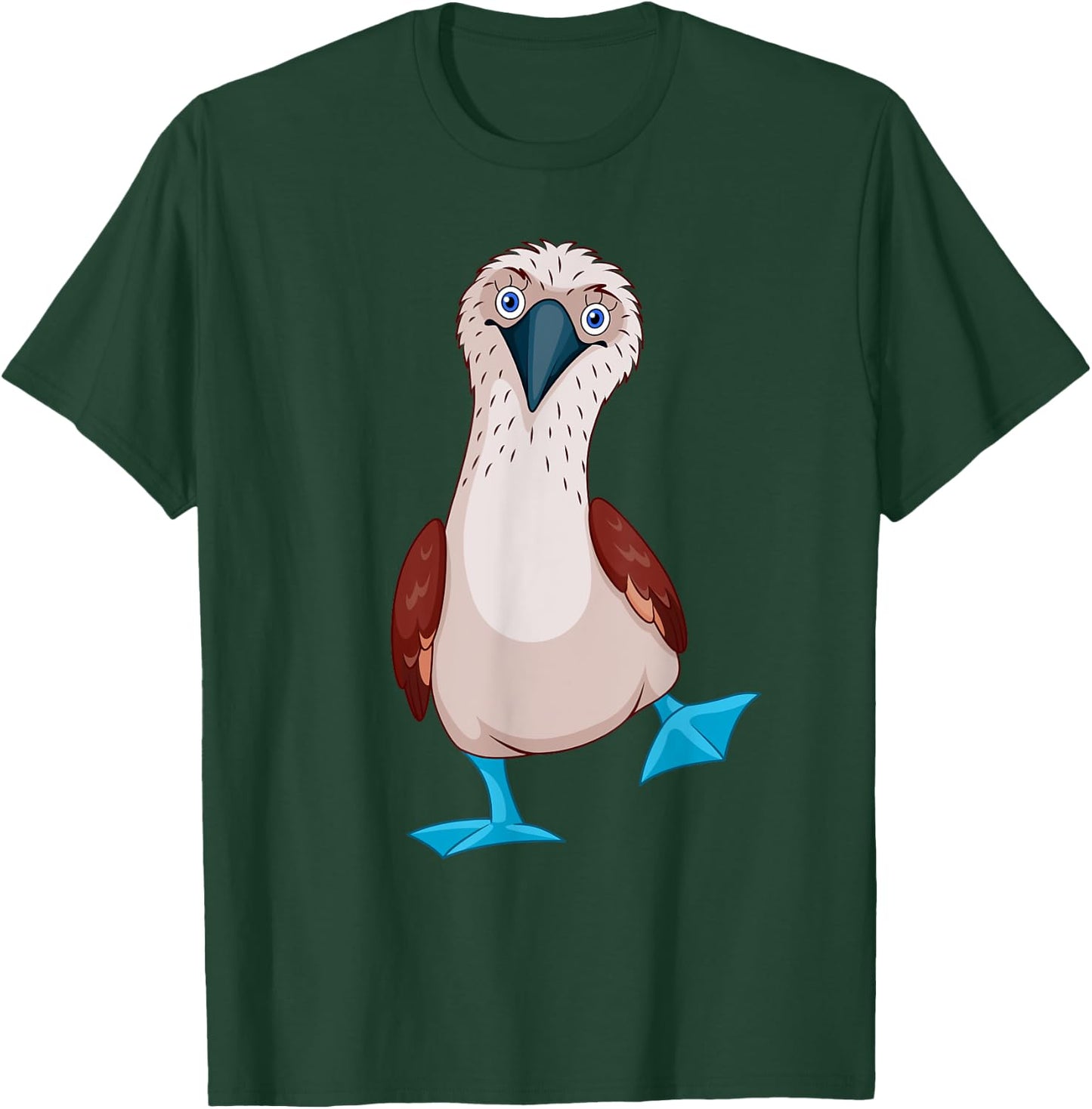 Dancing Booby Blue-Footed Booby Sea Bird Blue Feet Drawing T-Shirt - T-Shirt | Forest