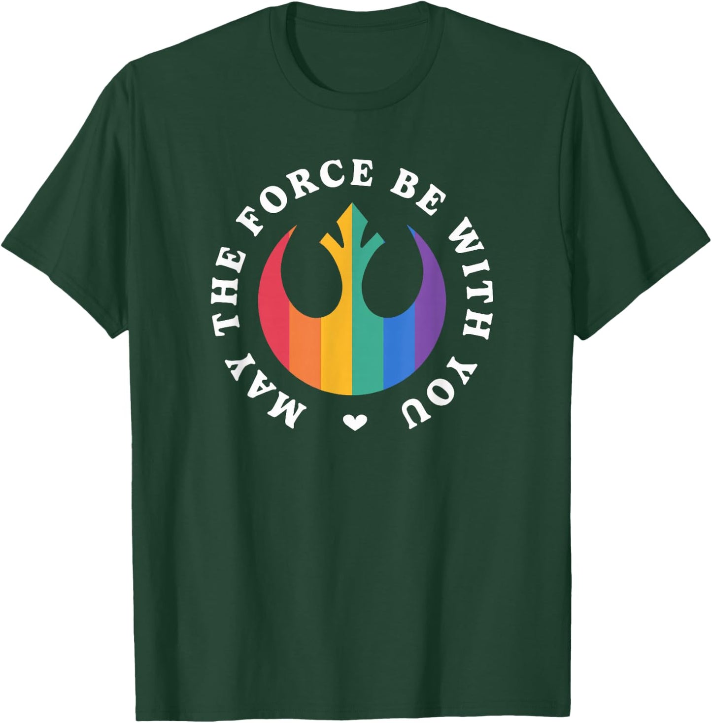 Star Wars Jedi Rainbow May The Force Be With You Logo T-Shirt - T-Shirt | Forest
