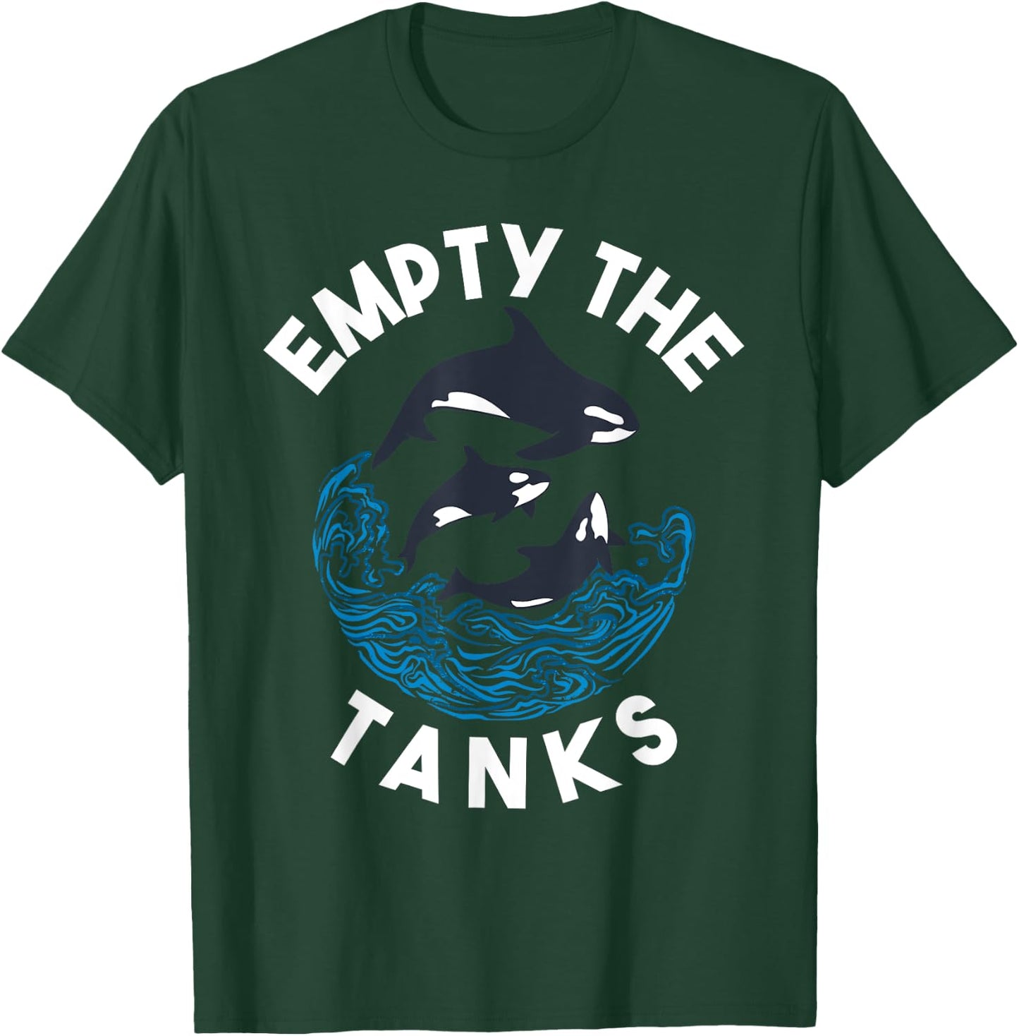 Empty the Tanks Orca Whale T-Shirt - T-Shirt | Forest