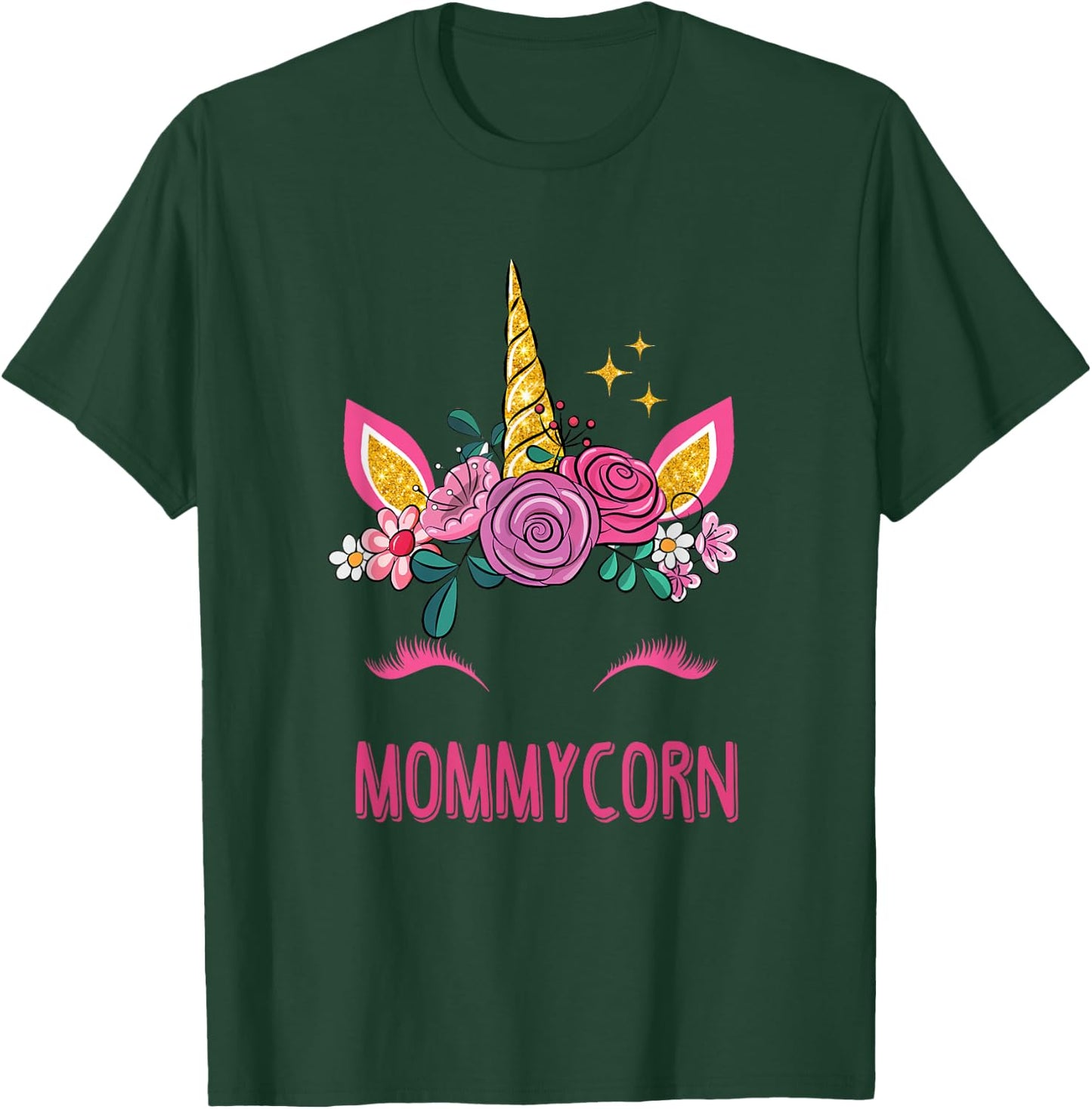 Mommycorn Mommy Unicorn Mom Girl Kids Mother's Day T-Shirt - T-Shirt | Forest