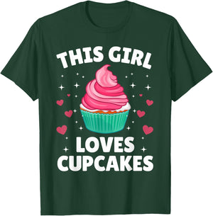 Cool Cupcake Art Teen Girls Baking Dessert Cupcake T-Shirt - T-Shirt | Forest