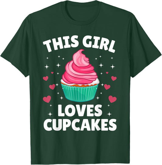 Cool Cupcake Art Teen Girls Baking Dessert Cupcake T-Shirt - T-Shirt | Forest