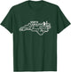North Carolina State Map Travel Souvenir Vintage T-Shirt - T-Shirt | Forest