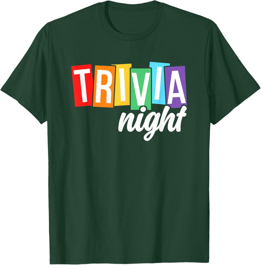 Trivia Night Host Game Night Squad Trivia Team Women Men T-Shirt - T-Shirt | Forest