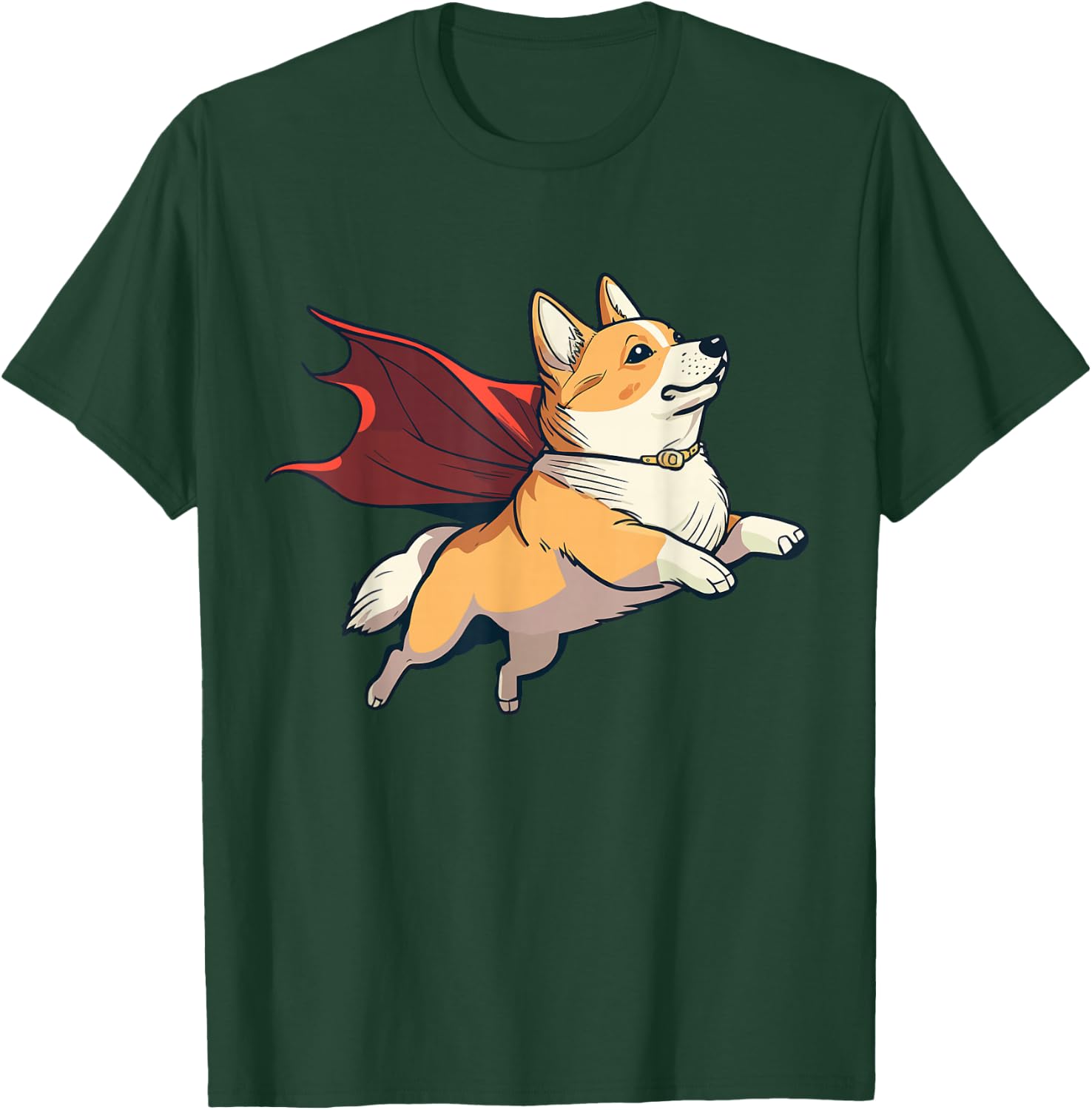 Super Hero Corgi with a Cape Super Dog T-Shirt - T-Shirt | Forest