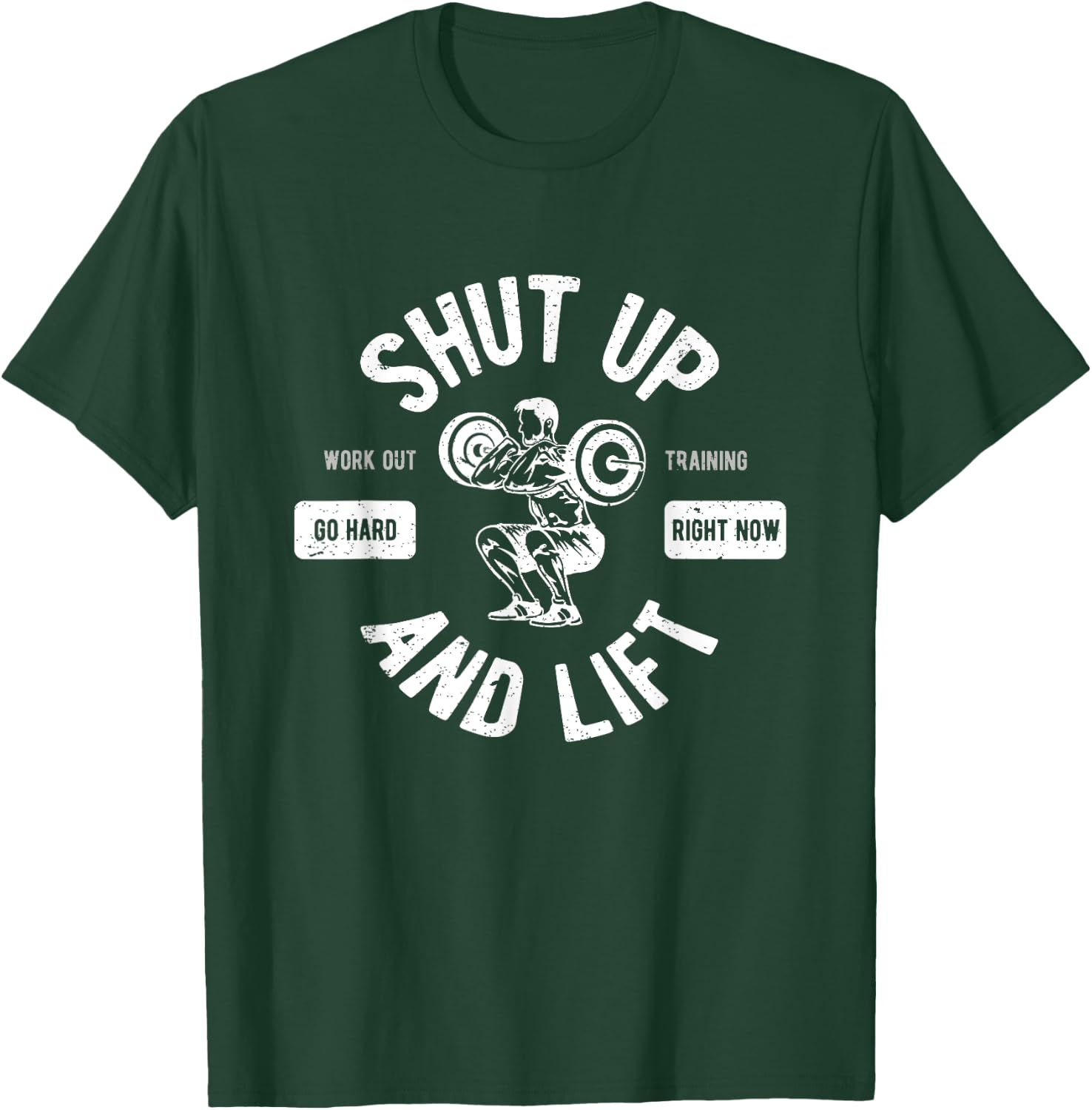 Powerlifter Outfit Weightlifter Quote - Black, Adults - Modern Gym Fitness T-Shirt - T-Shirt | Forest