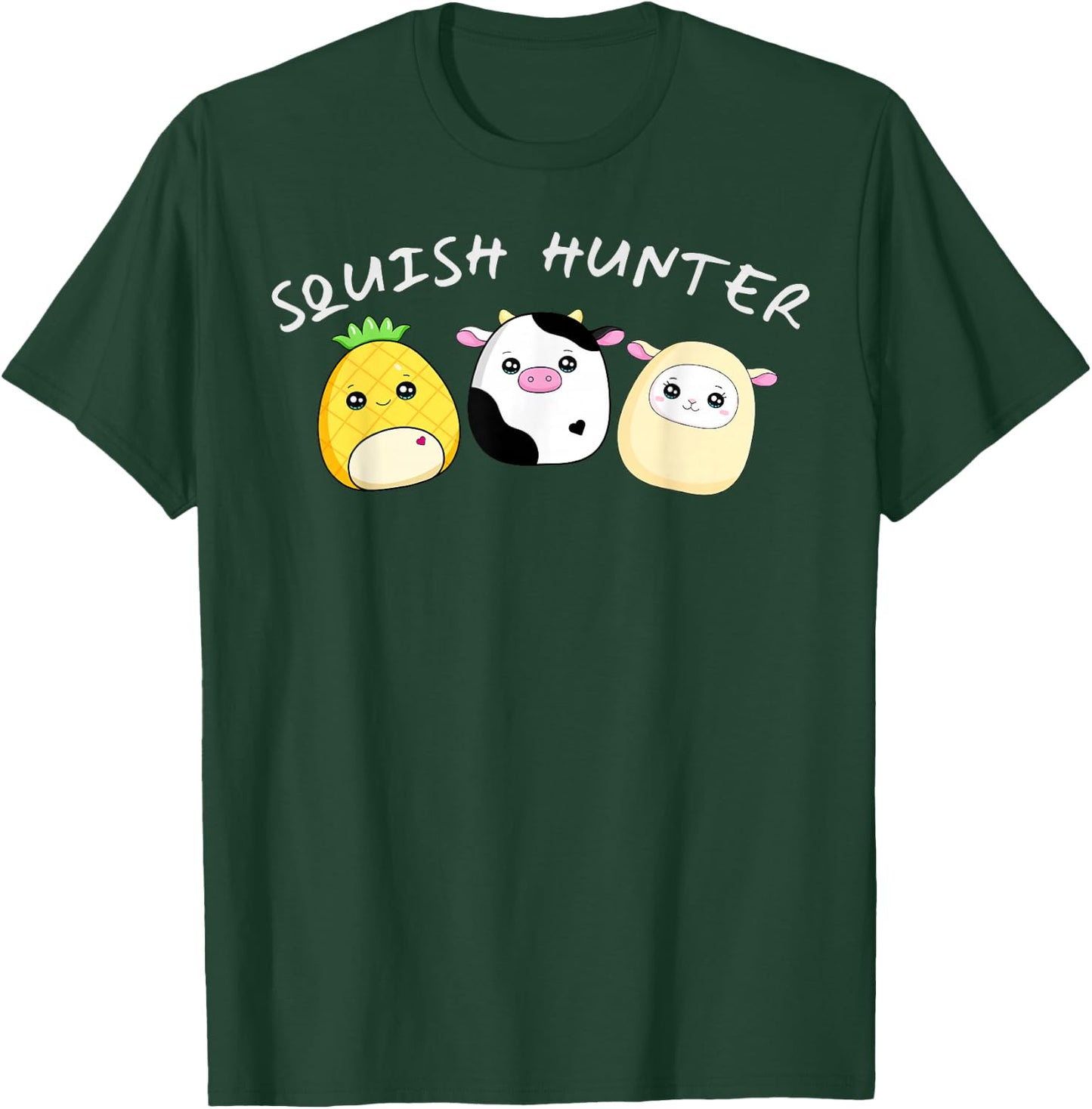 Squish hunter cute animals pineapple cow lamb T-Shirt - T-Shirt | Forest