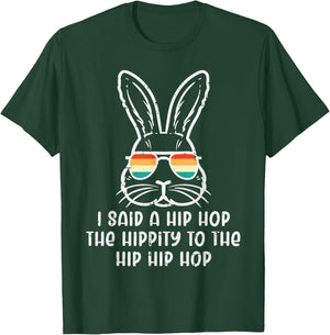 Easter Bunny Hip Hop Hippity Retro Men Boys Kids Teens Youth T-Shirt - T-Shirt | Forest