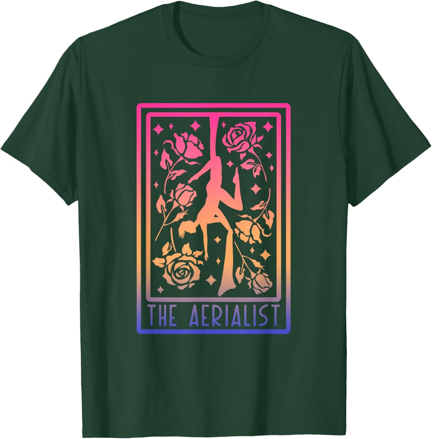 Aerialist | Acrobat Circus Silks Hoop | Aerial Acrobatics T-Shirt - T-Shirt | Forest