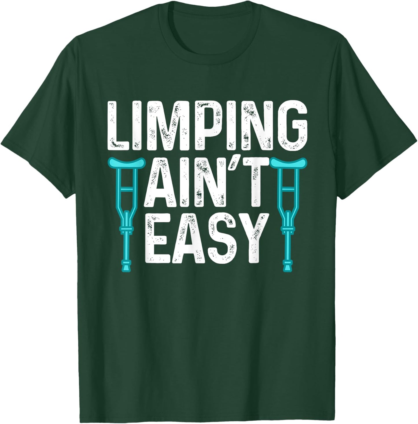 Funny Broken Leg Designs For Kids Men Women Foot Recovery T-Shirt - T-Shirt | Forest