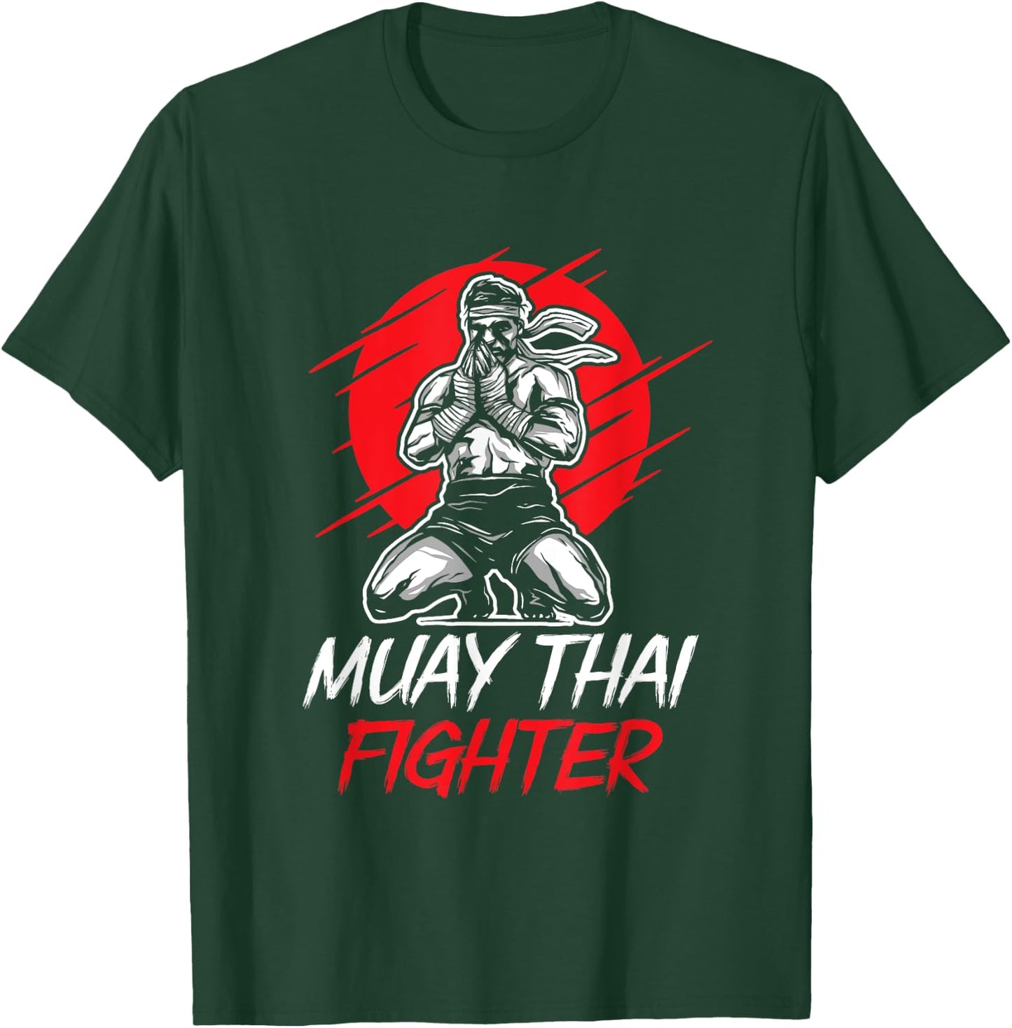 Muay Thai Fighter Martial Arts Boxing Hobby T-Shirt - T-Shirt | Forest