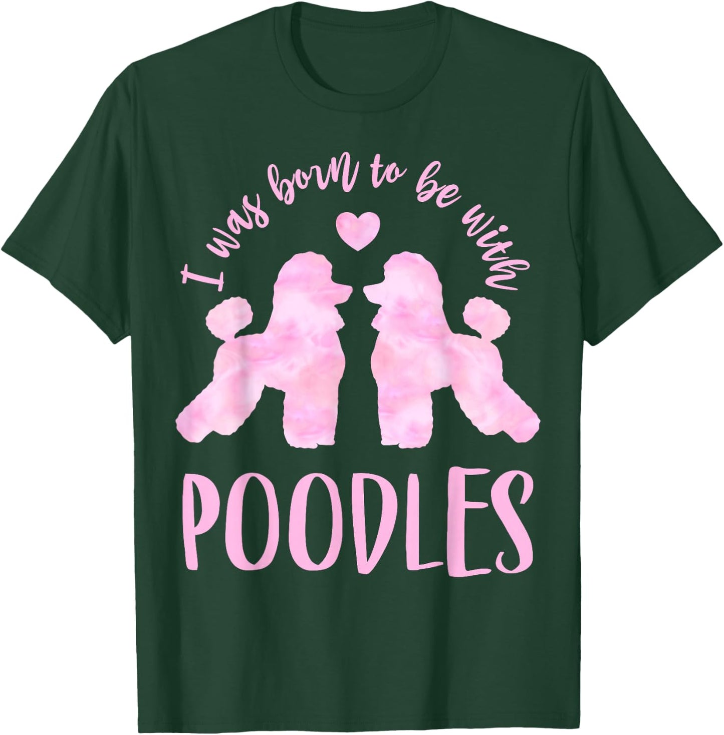 Poodle Lover's 2 Pink Poodles T-Shirt - T-Shirt | Forest