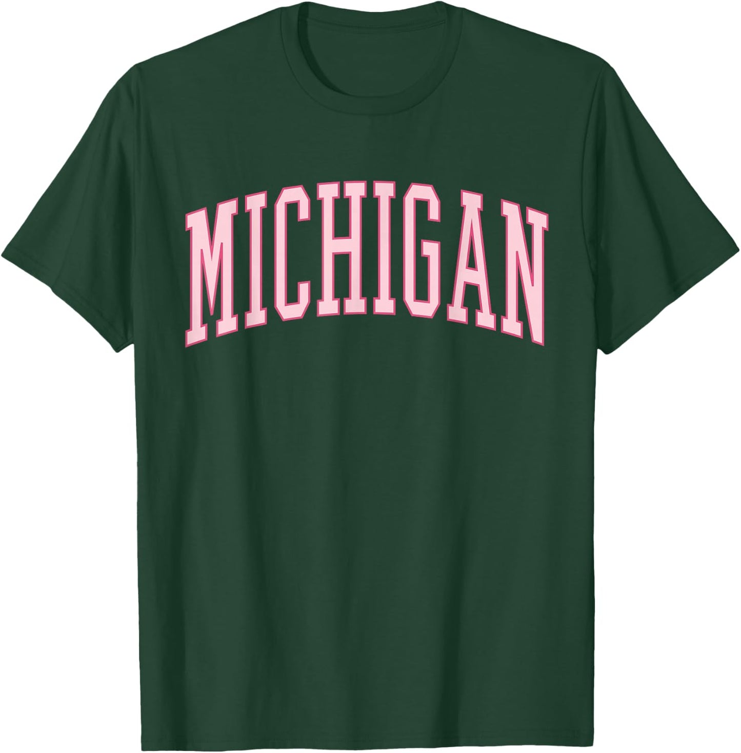 Michigan Cute Trendy Preppy Pink T-Shirt - T-Shirt | Forest