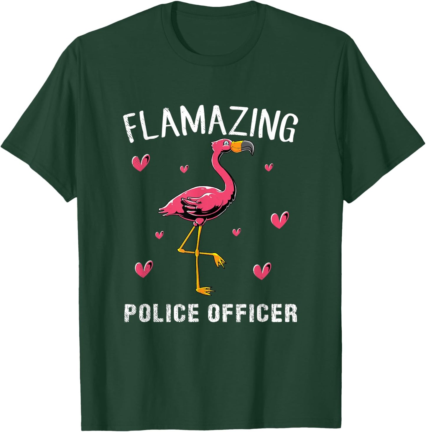 Pink Flamingo POLICE OFFICER T-Shirt - T-Shirt | Forest