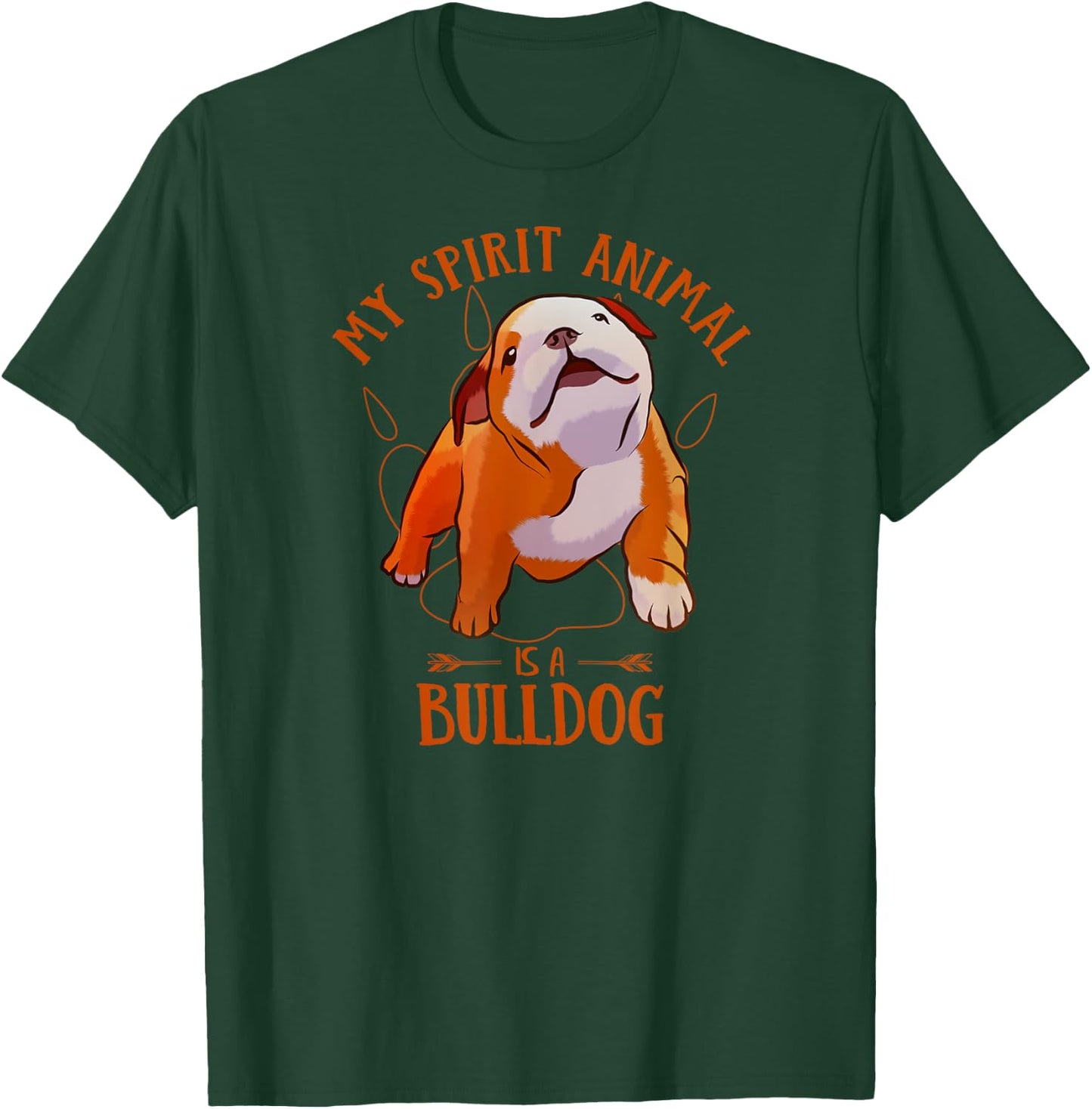 My Spirit Animal Is An English Bulldog Funny Puppy Lover T-Shirt - T-Shirt | Forest