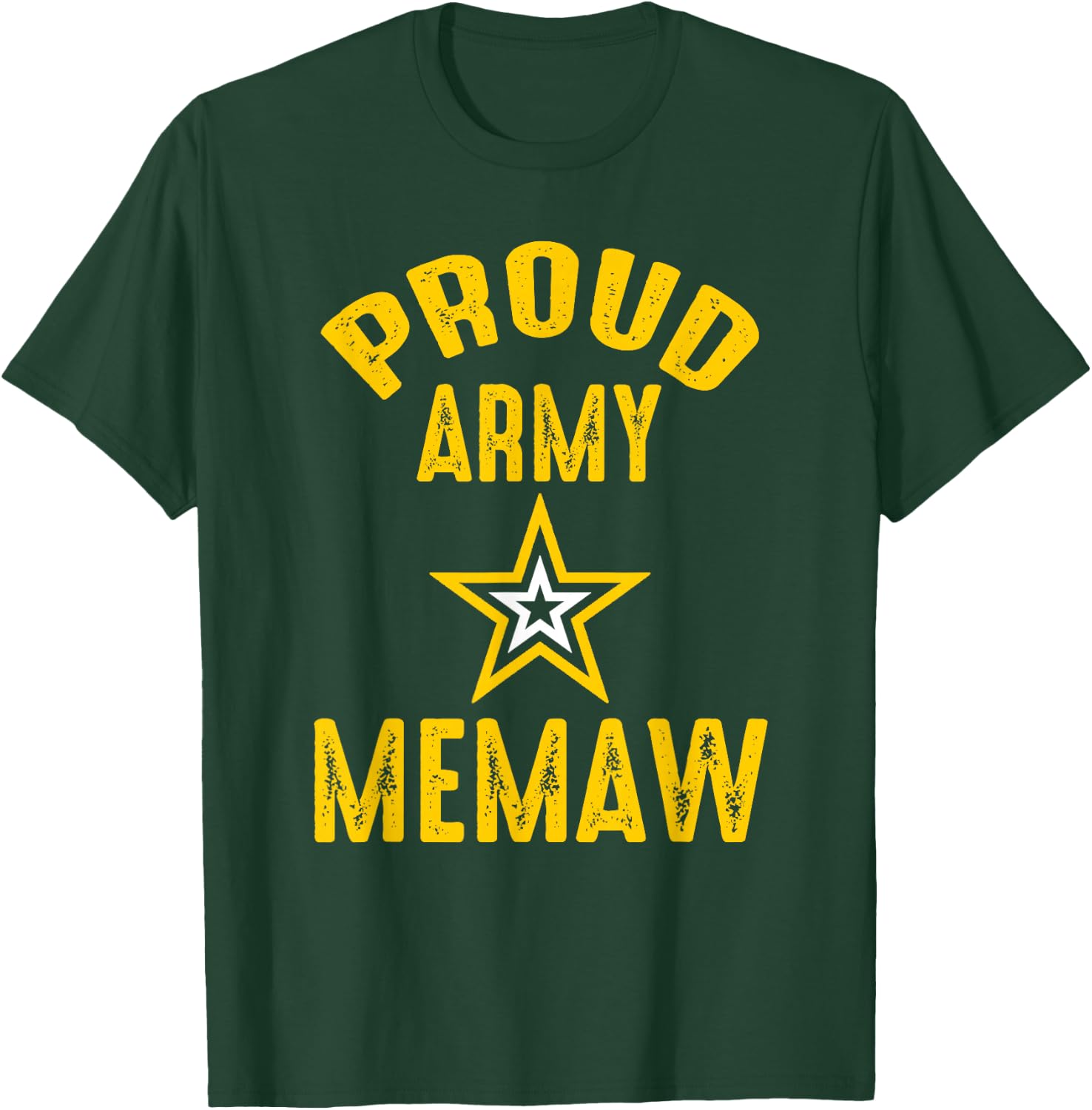 Vintage Proud Army MEMAW Veterans Family Reunion Match T-Shirt - T-Shirt | Forest