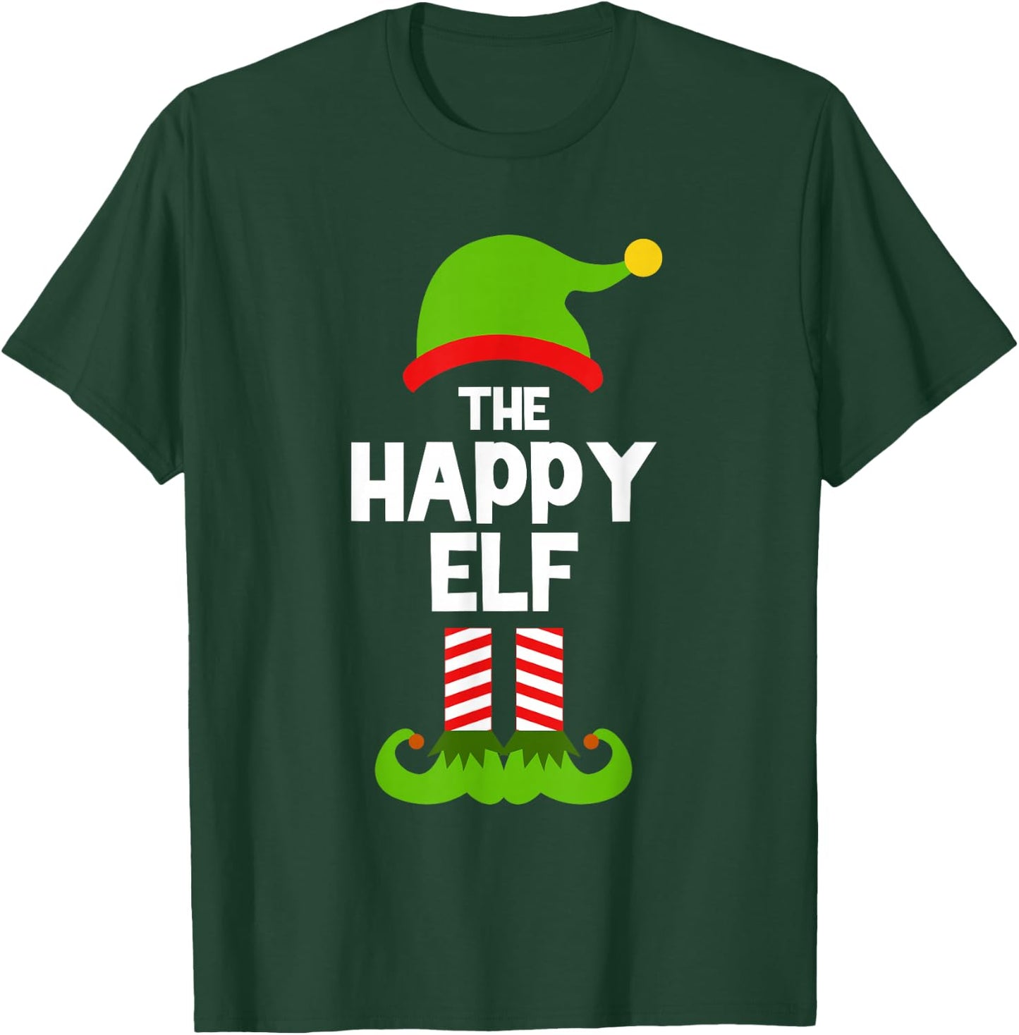 Funny The Happy Elf Christmas Family Party Pajama T-Shirt - T-Shirt | Forest
