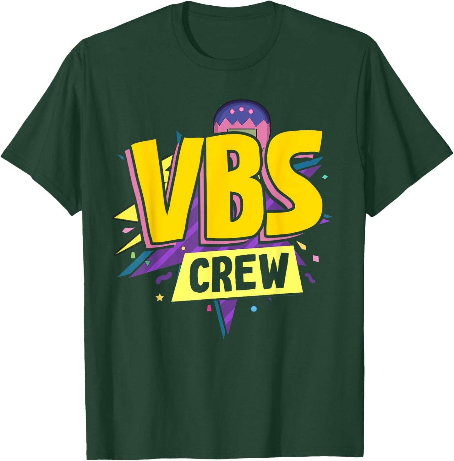 VBS Crew Vacation Bible VBS Teacher Groovy Christian School Women Kids T-Shirt - T-Shirt | Forest