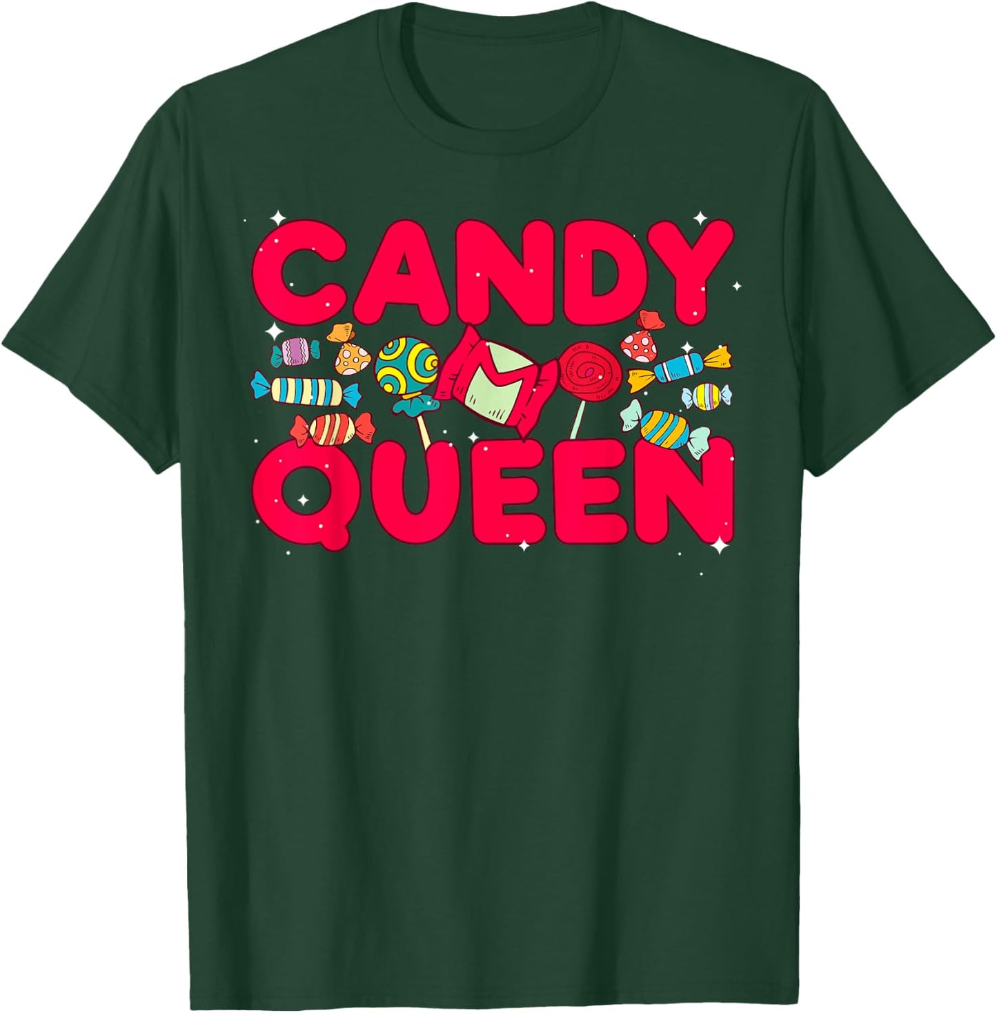 Cool Candy Queen Girls Lollipop Candy Bar Candies T-Shirt - T-Shirt | Forest