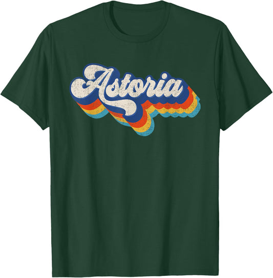 Vintage Astoria Queens - NYC 70s Retro New York City Astoria T-Shirt - T-Shirt | Forest