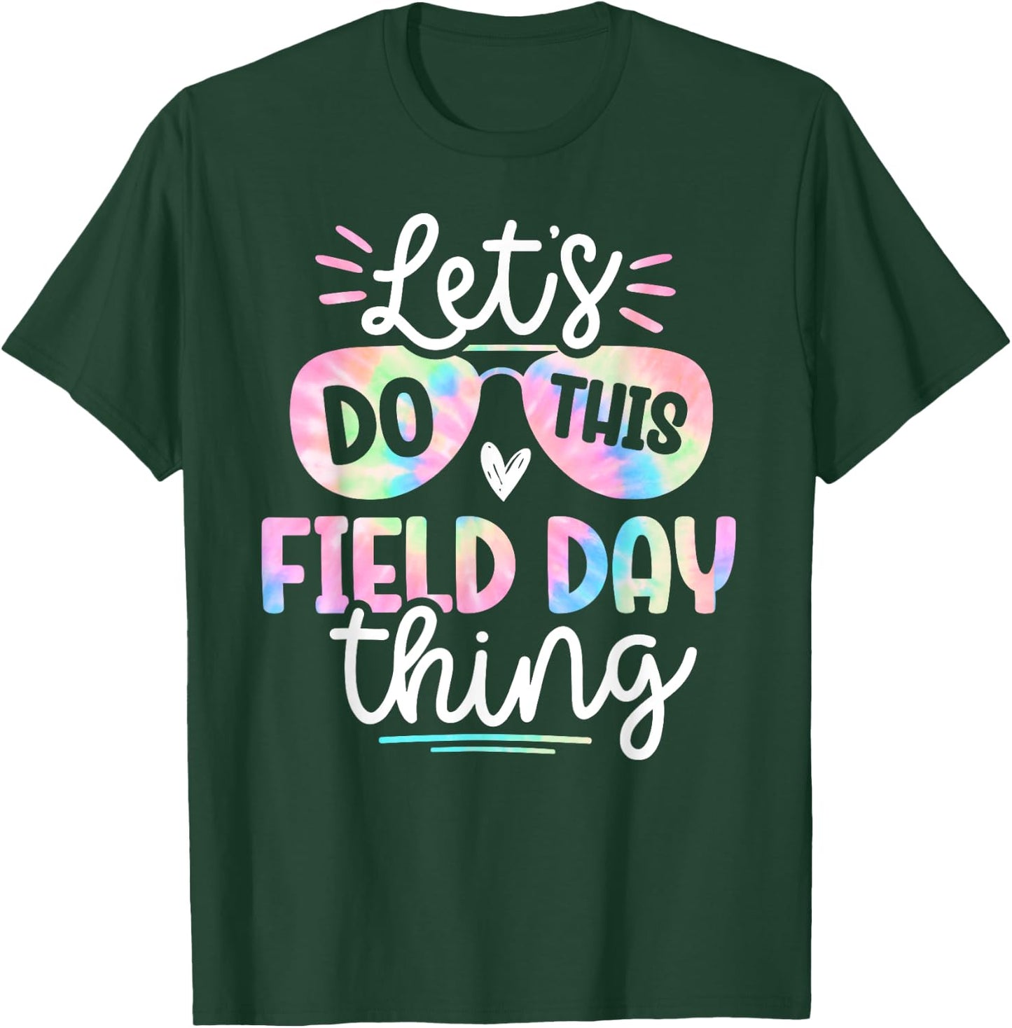 School Field Day Tie Dye Field Day teachers Kids T-Shirt - T-Shirt | Forest