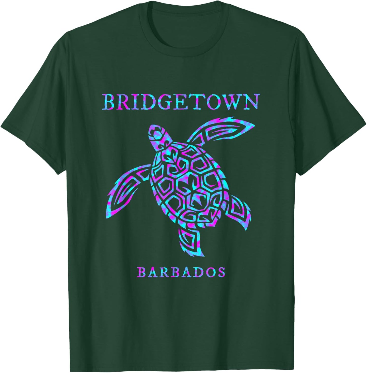 Bridgetown Barbados Sea Turtle Boys Girls Toddler Souvenir T-Shirt - T-Shirt | Forest