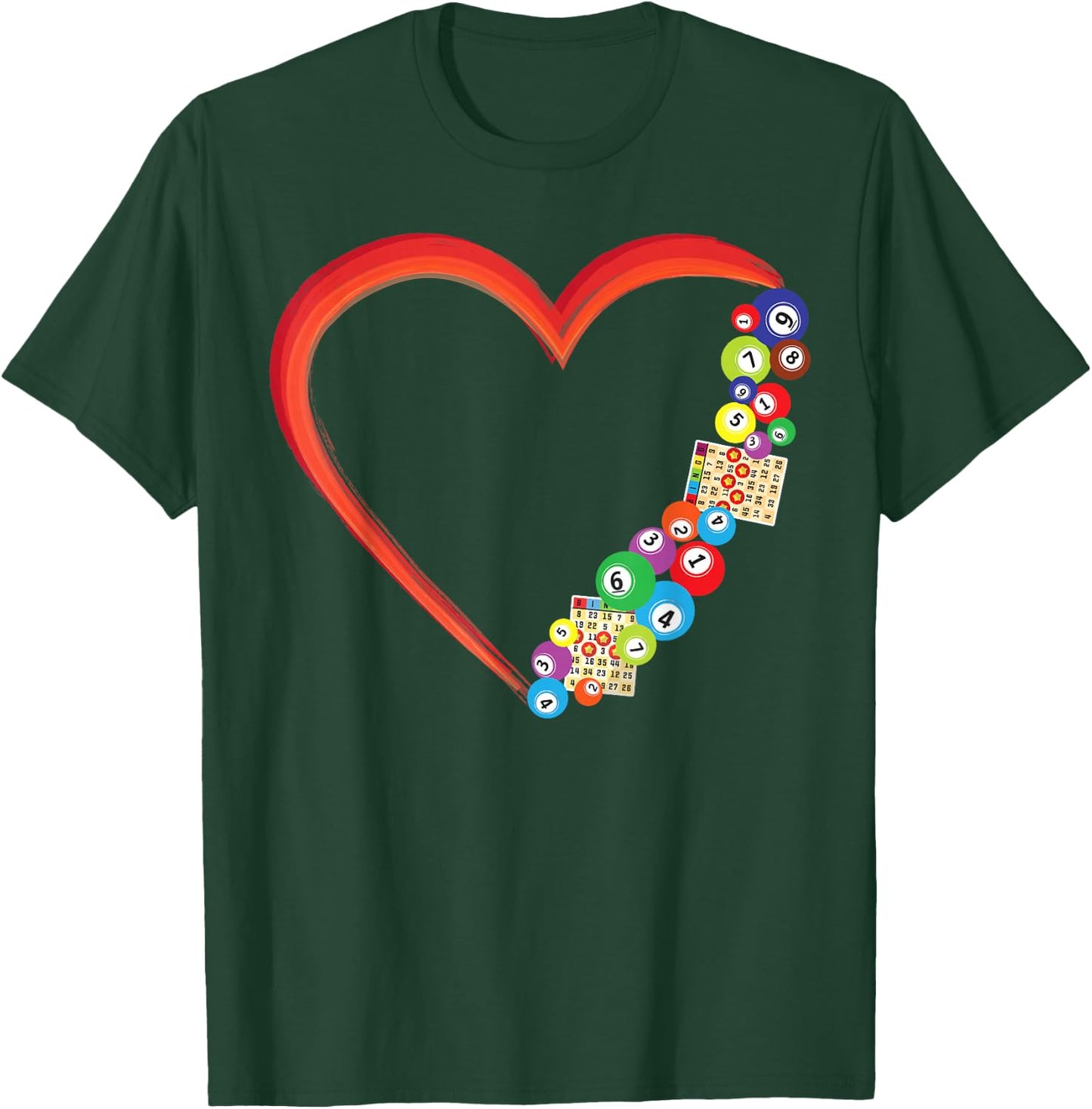 Bingo Player Heart T-Shirt - T-Shirt | Forest
