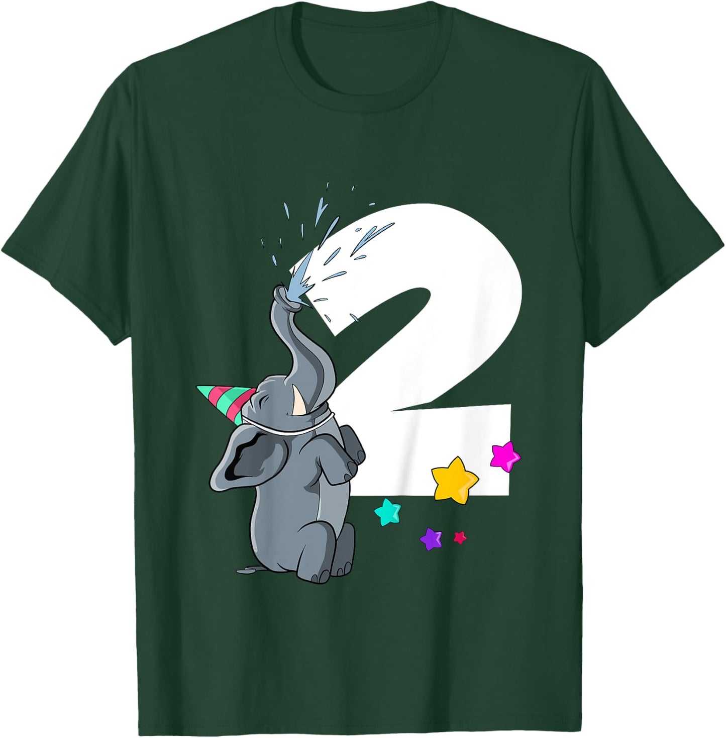 Elephant 2nd birthday 2 years old T-Shirt - T-Shirt | Forest