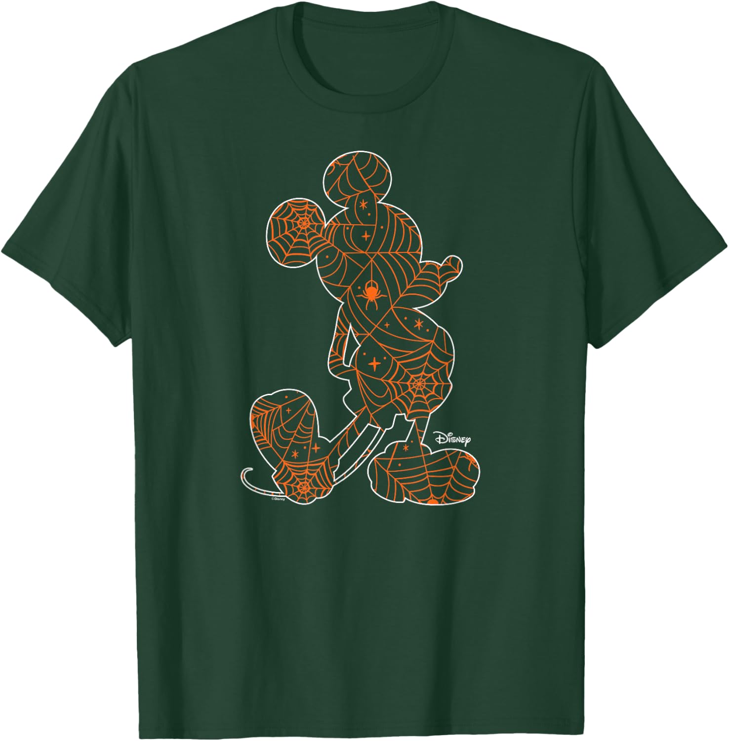 Disney - Mickey Silhouette Spider Web T-Shirt - T-Shirt | Forest