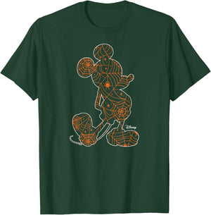 Disney - Mickey Silhouette Spider Web T-Shirt - T-Shirt | Forest