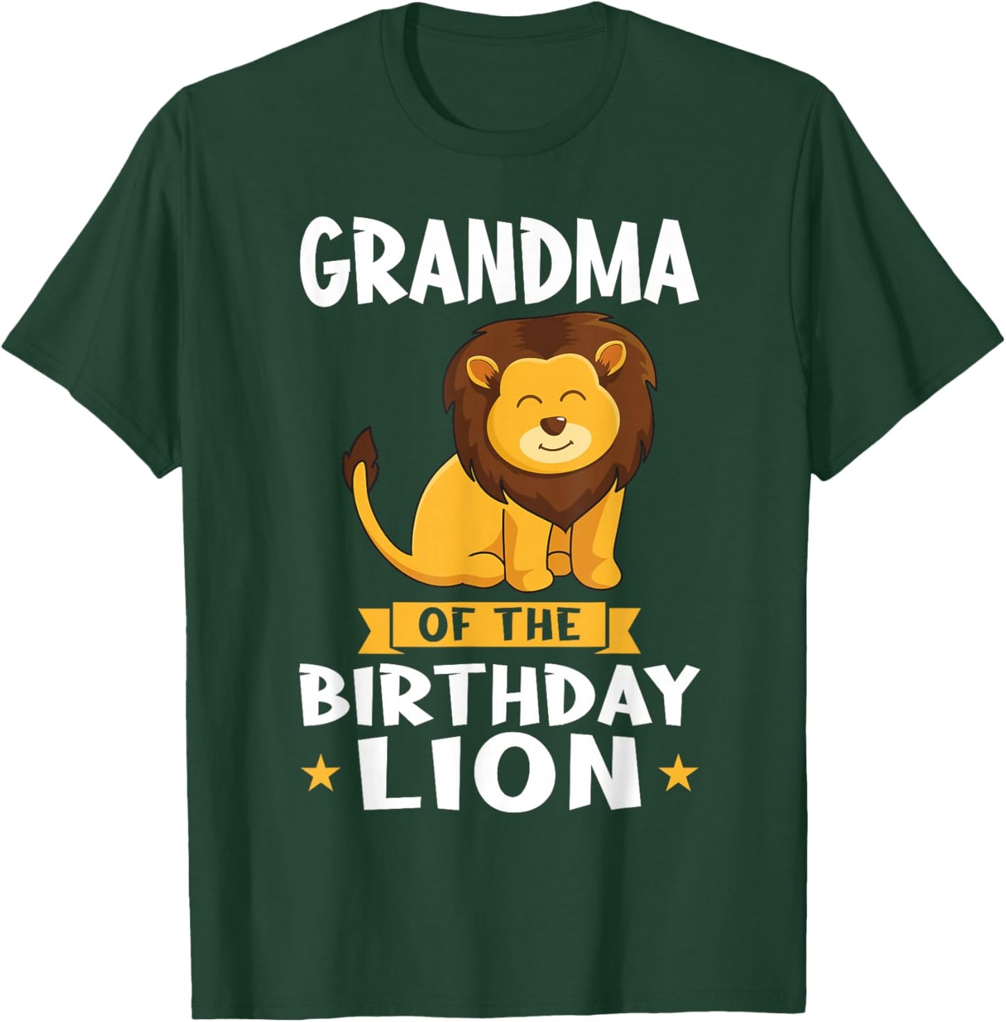 Grandma of the Birthday Lion Birthday T-Shirt - T-Shirt | Forest