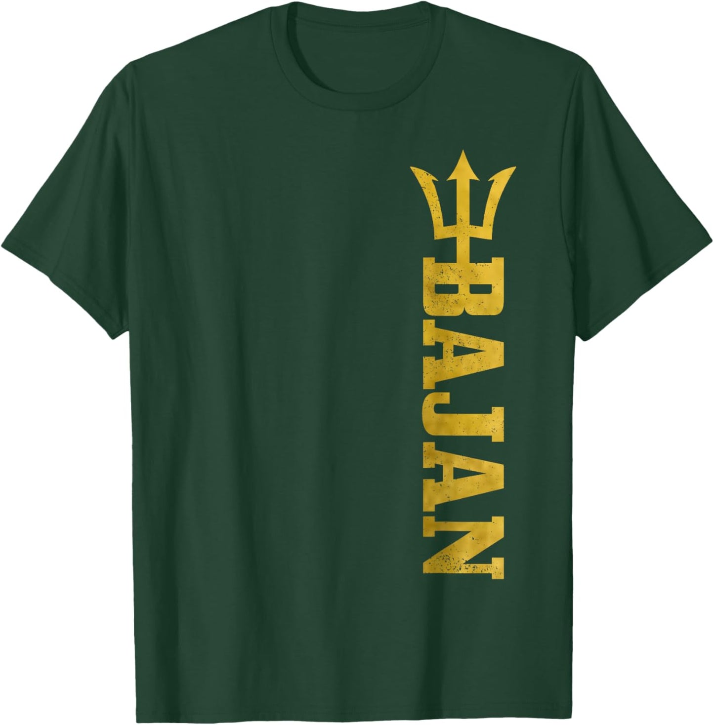Bajan Barbados Flag Pride Vintage Men Women T-Shirt - T-Shirt | Forest