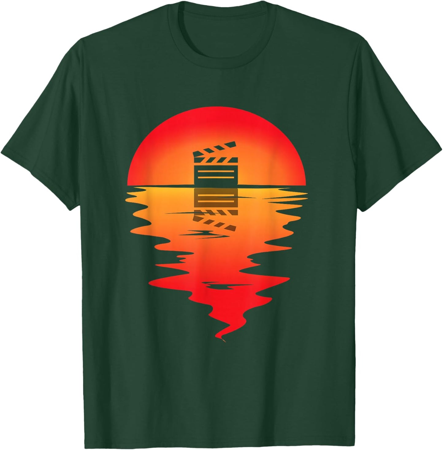 Filmmaker Sunset Clapboard Filmmaking Cinematographer T-Shirt - T-Shirt | Forest