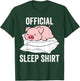 Official Sleep Shirt Sleeping Cute Pig Piggy Farmer T-Shirt - T-Shirt | Forest