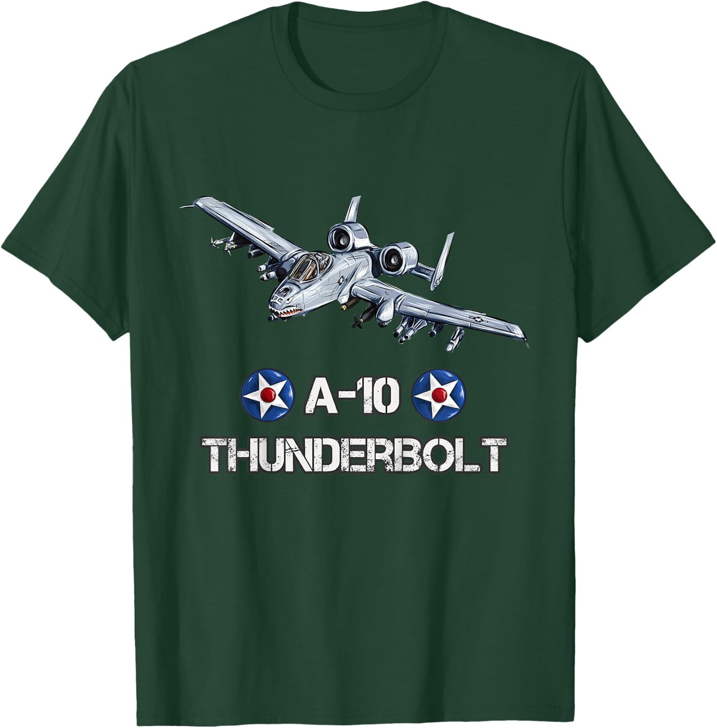 A-10 Warthog Military Aviation A-10 Thunderbolt T-Shirt - T-Shirt | Forest