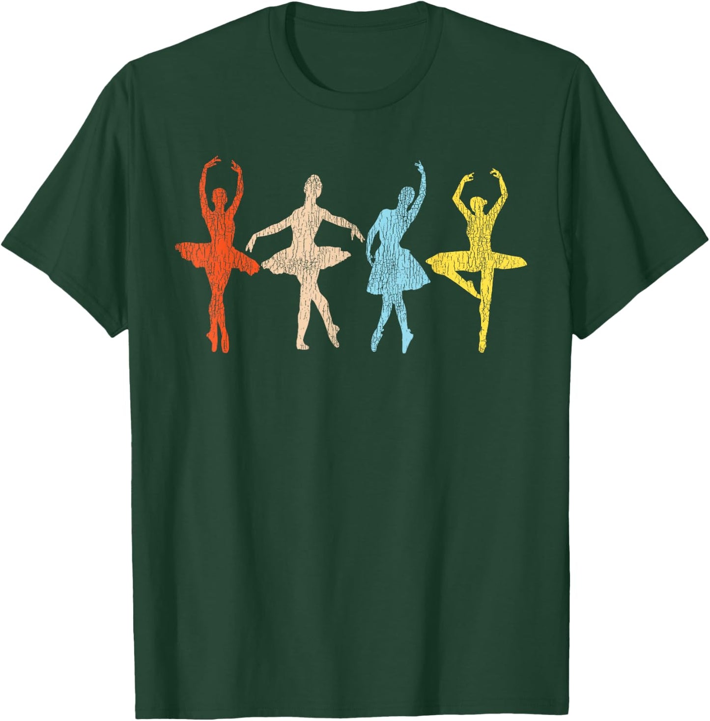 Ballet Dancer Dance Girl Ballerina Retro Vintage T-Shirt - T-Shirt | Forest