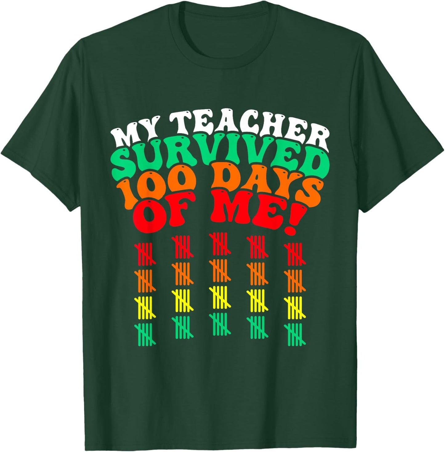 100 Days of School Kids 100th Day of School Costume T-Shirt - T-Shirt | Forest