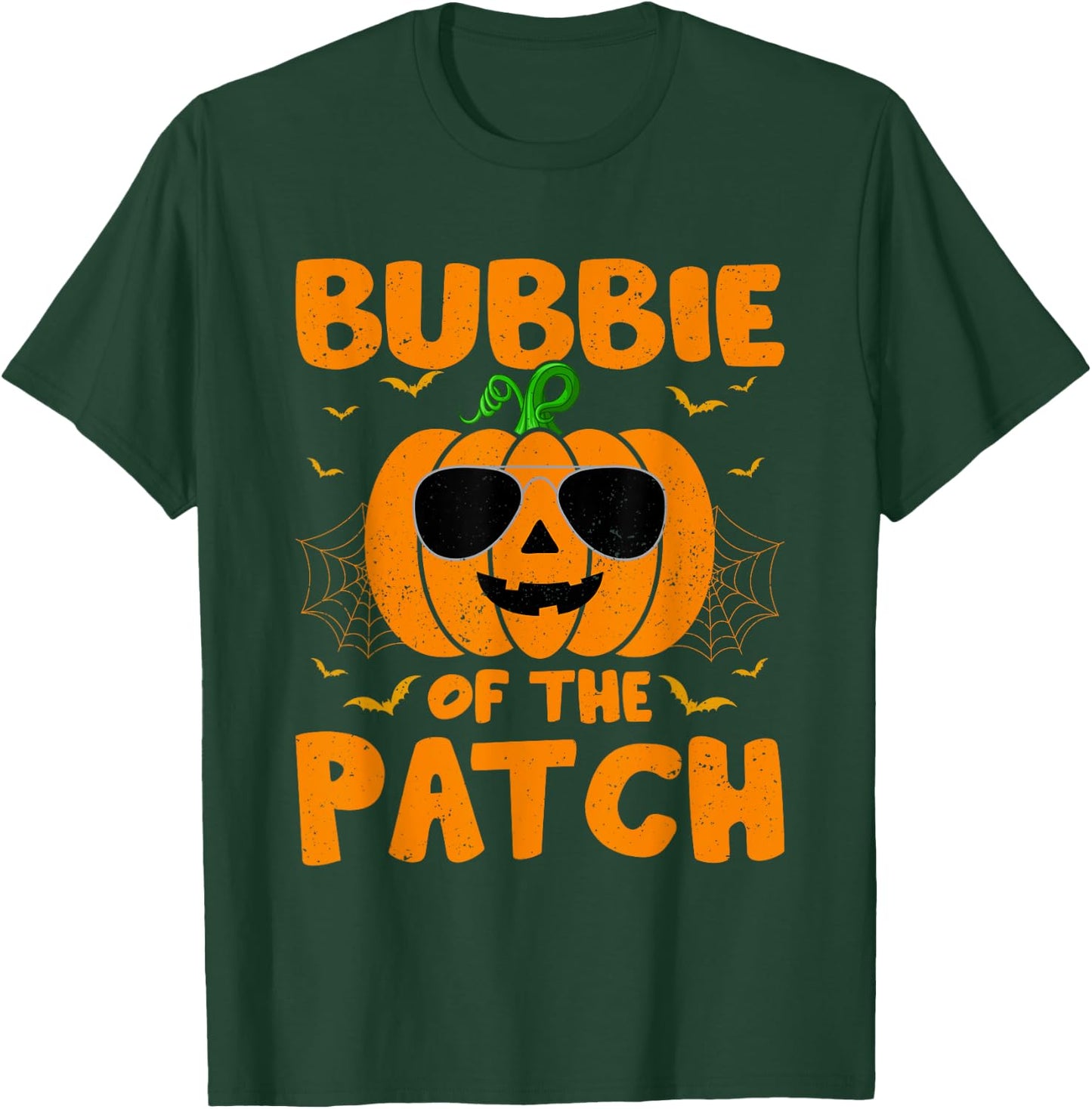 Pumpkin Bubbie Of The Patch Family Group Costume Halloween T-Shirt - T-Shirt | Forest