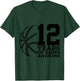 12 Years of Being Awesome Basketball 12th Birthday T-Shirt - T-Shirt | Forest