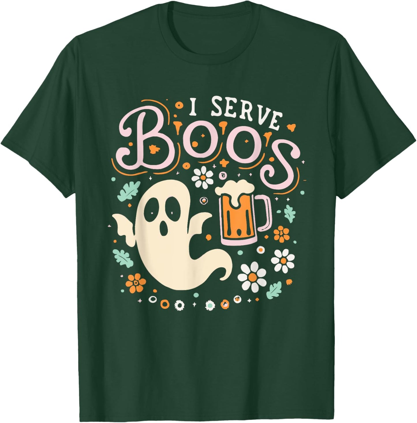 I Serve Boos, Funny Halloween Gag T-Shirt - T-Shirt | Forest