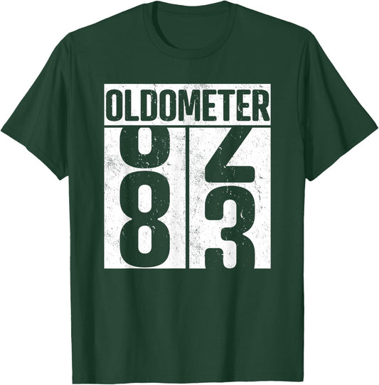 Oldometer 83 - 83rd Birthday Oldometer T-Shirt - T-Shirt | Forest